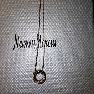 DY crossover necklace with diamonds